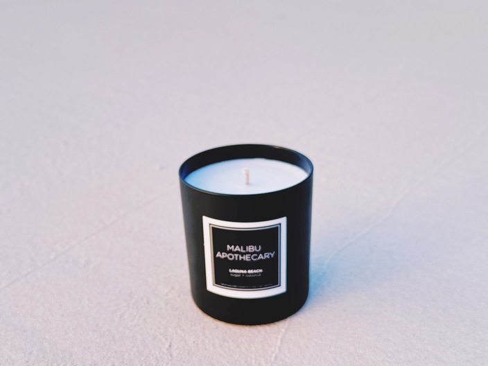 Matte Black candle in Abaco, Bahamas