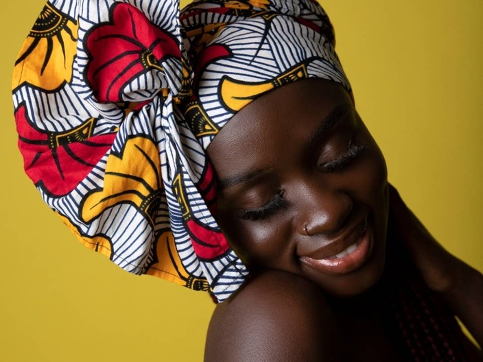 Ada African Print Headwrap Scarf - Hand Made