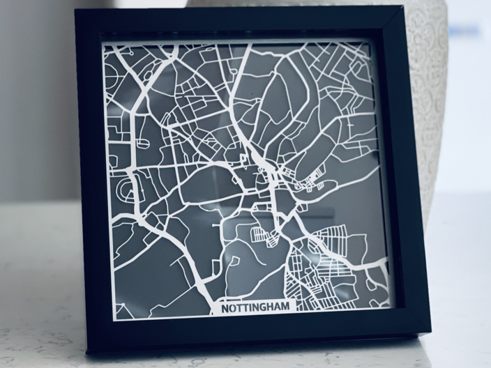 Nottingham Framed Map
